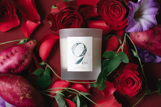 9KOS Candle SATSUMA ROSE from Sakurajima, KAGOSHIMA