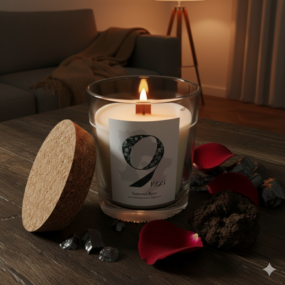 9KOS Candle SATSUMA ROSE from Sakurajima, KAGOSHIMA