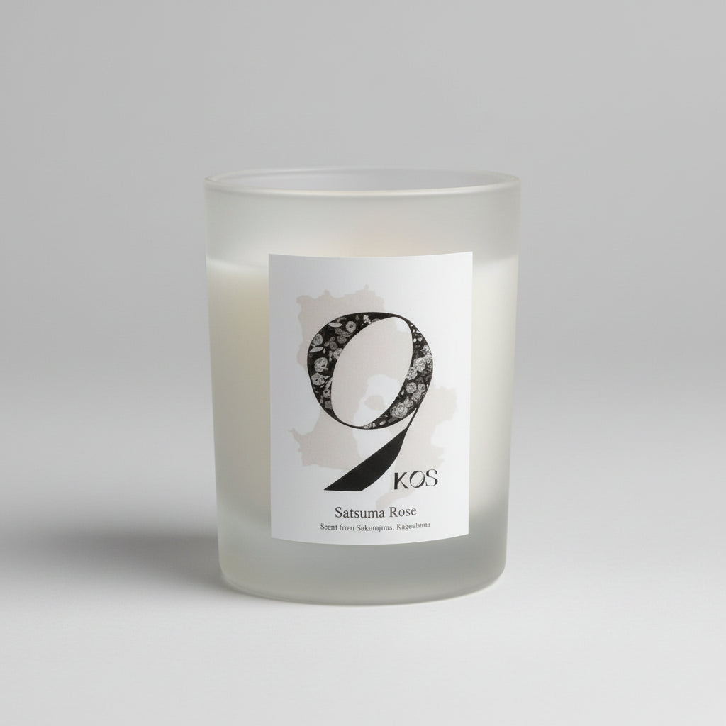 9KOS Candle SATSUMA ROSE from Sakurajima, KAGOSHIMA