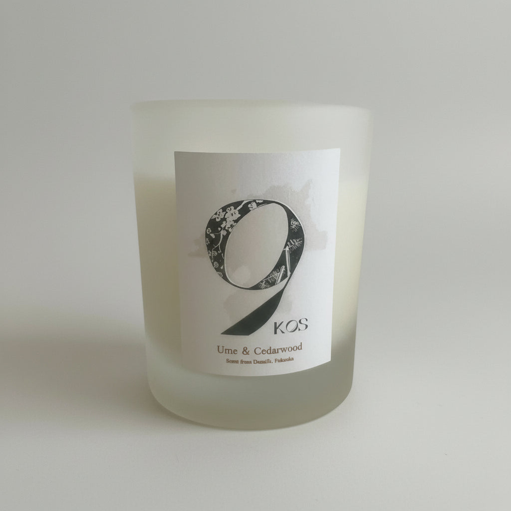 9KOS Candle UME & CEDARWOOD from Dazaifu, FUKUOKA