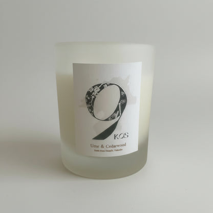 9KOS Candle UME & CEDARWOOD from Dazaifu, FUKUOKA