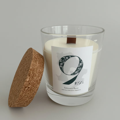 9KOS Candle SATSUMA ROSE from Sakurajima, KAGOSHIMA