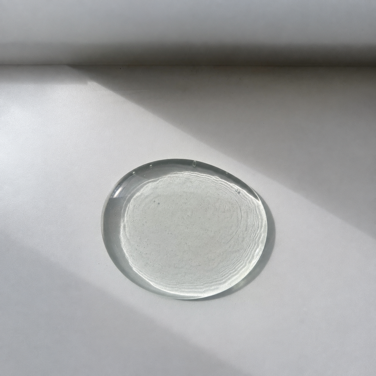 glass decorative plate light above